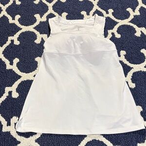 Athleta White Tank Top with Built in Bra sz 34D
